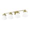 Z-Lite Vaughn Vanity, 4-Light, 7.75 In.W x 31.5 In.L x 9.5 In.H, Luxe Gold/Matte Opal 735-4V-LG - alternate 7